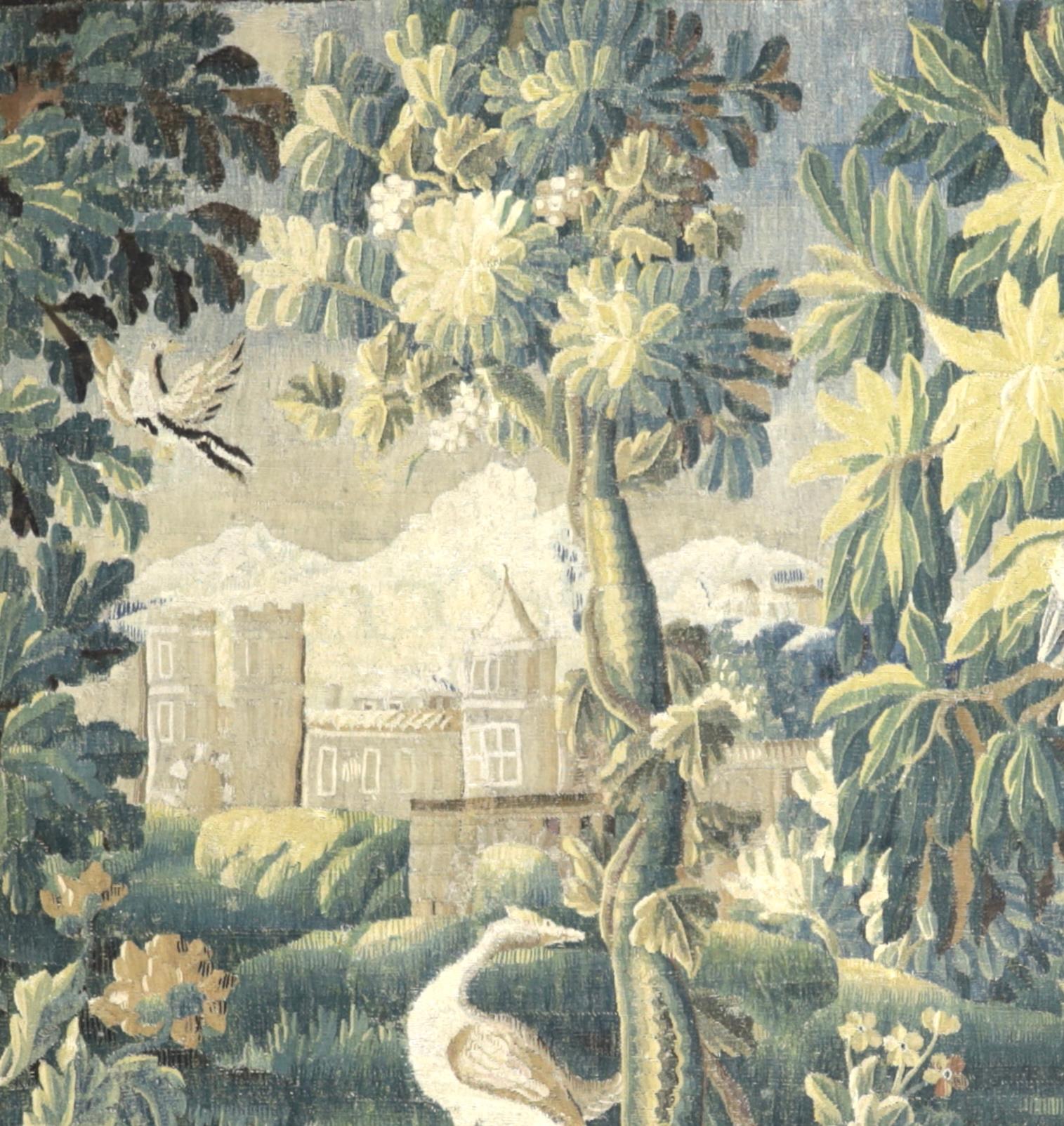 Laine Tapisserie ancienne du 18ème siècle en Verdure 8'6 x 11'2 en vente