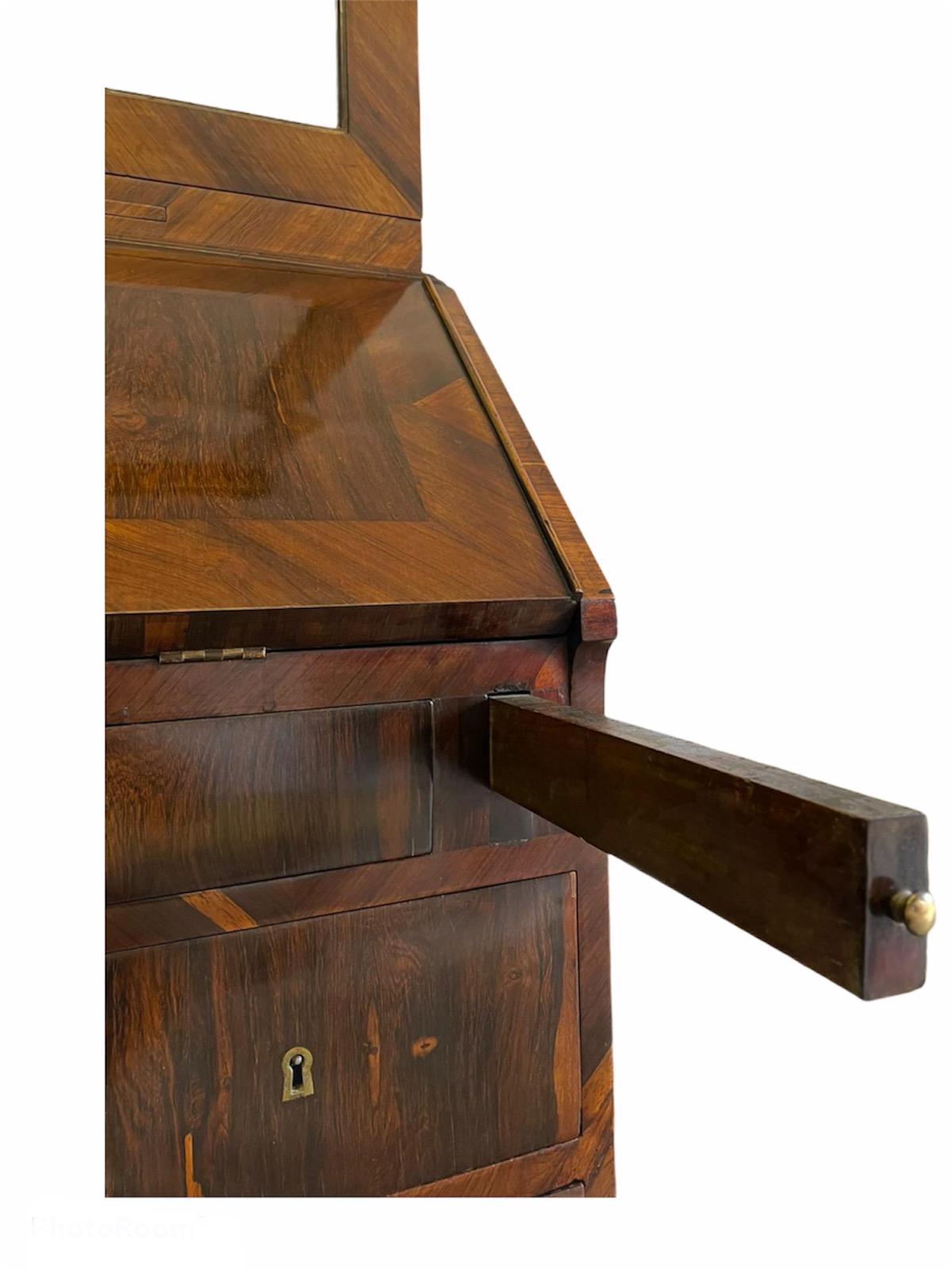 Fine Antique 18th Century Rosewood Bureau Bookcase For Sale 5