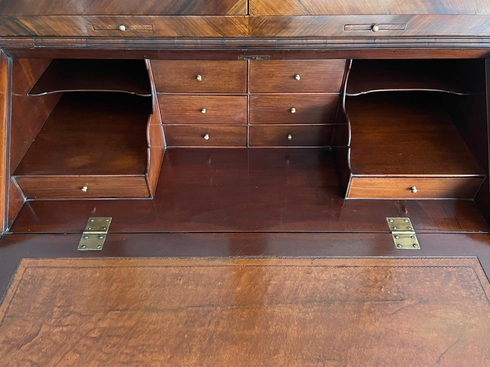 Fine Antique 18th Century Rosewood Bureau Bookcase For Sale 7