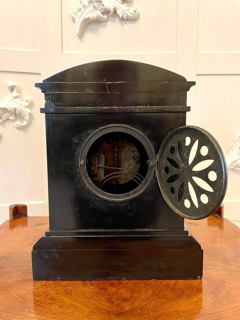 Fine Antique 19th Century Marble Mantel Clock For Sale at 1stDibs