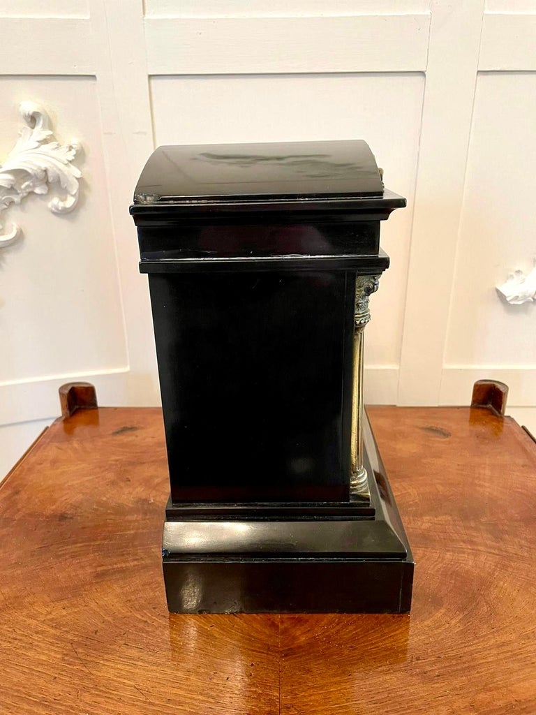 Fine Antique 19th Century Marble Mantel Clock For Sale at 1stDibs