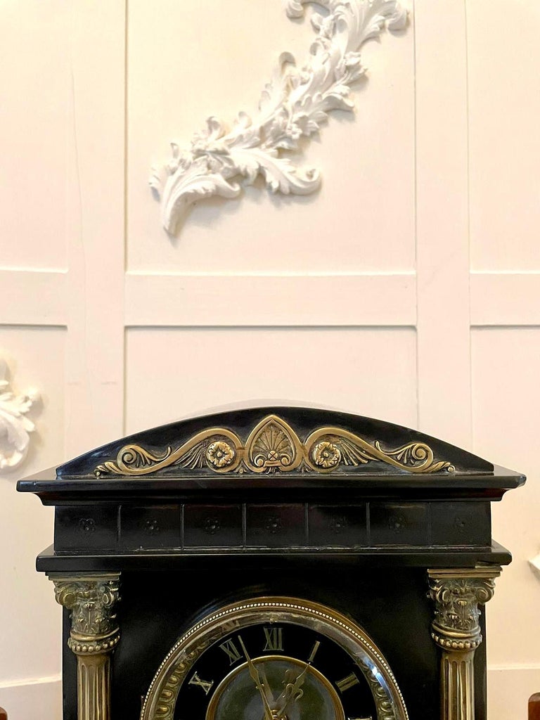 Fine Antique 19th Century Marble Mantel Clock For Sale at 1stDibs