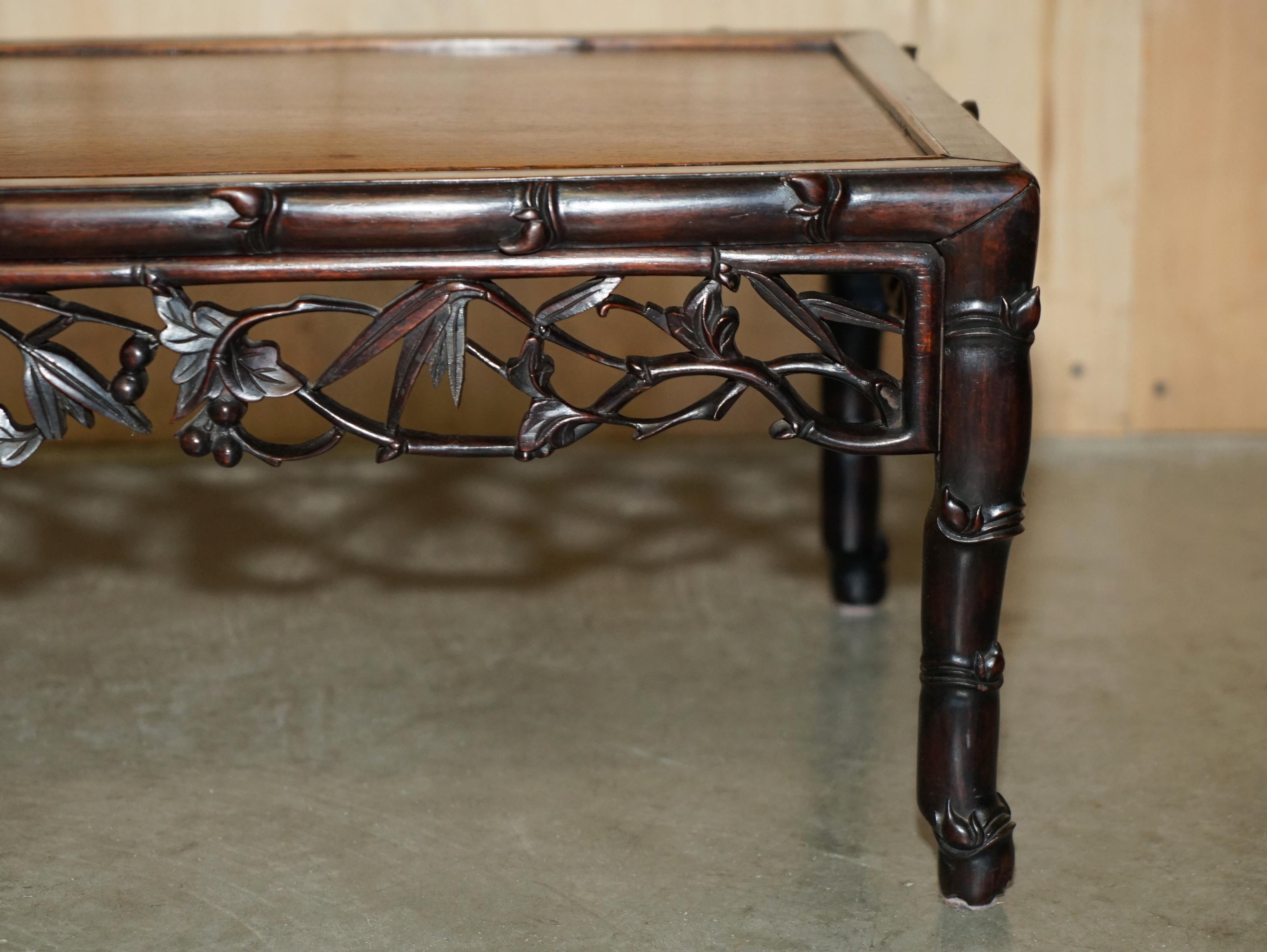 FINE ANTIQUE 19TH CENTURY ORIENTAL CHiNESE OPIUM LOW PADOUK COFFEE & TEA TABLE For Sale 3