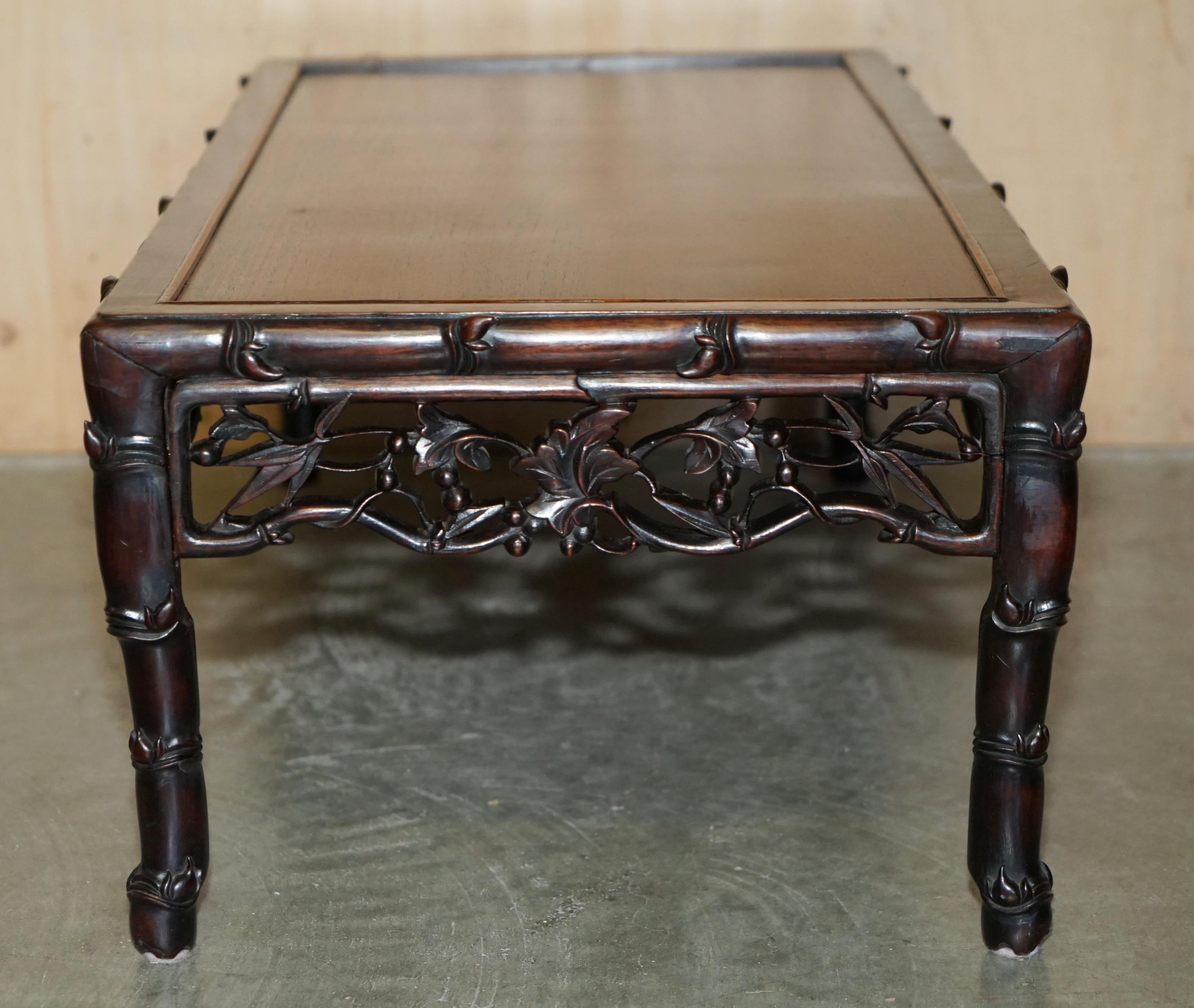 FINE ANTIQUE 19TH CENTURY ORIENTAL CHiNESE OPIUM LOW PADOUK COFFEE & TEA TABLE For Sale 4