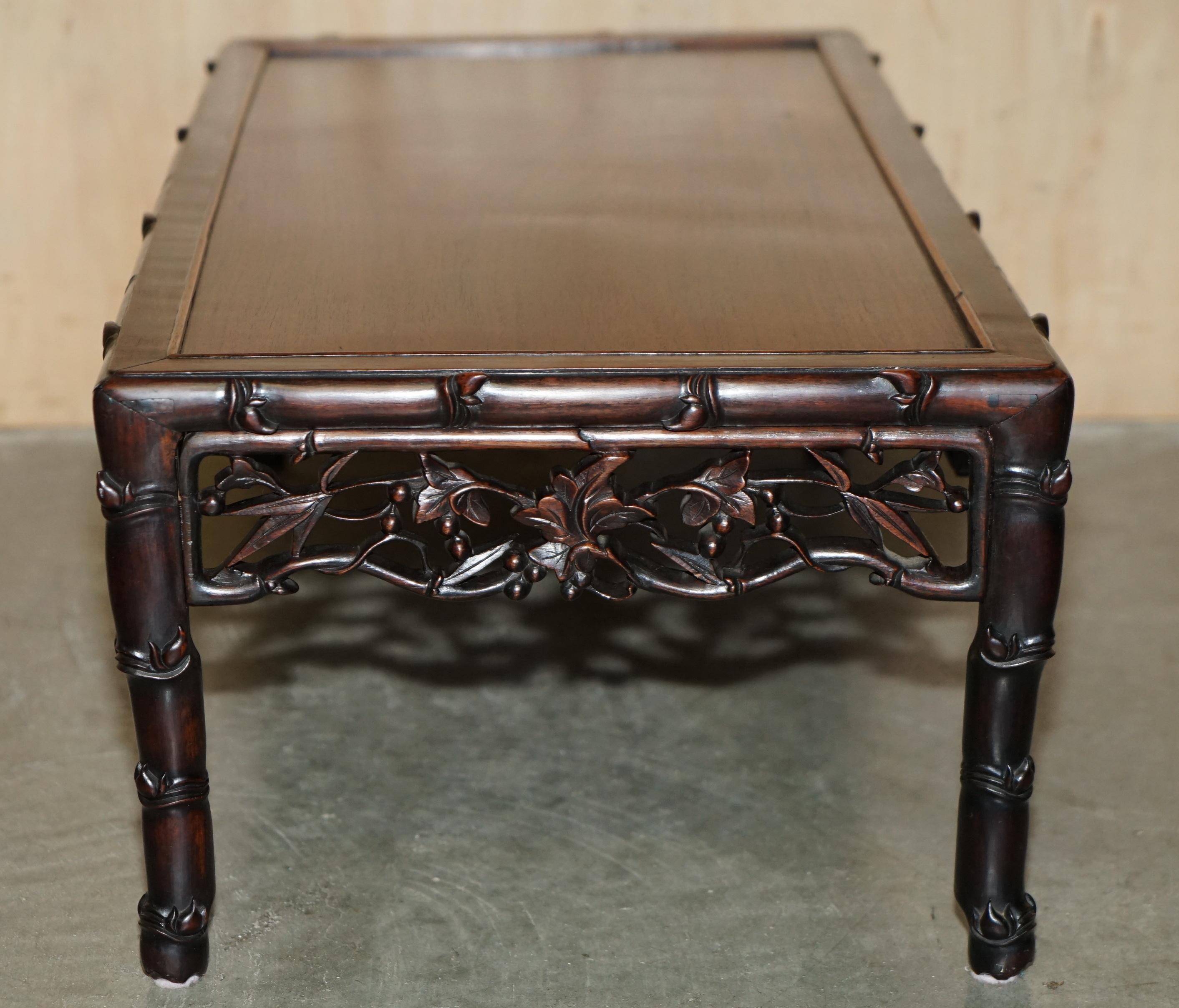 FINE ANTIQUE 19TH CENTURY ORIENTAL CHiNESE OPIUM LOW PADOUK COFFEE & TEA TABLE For Sale 9
