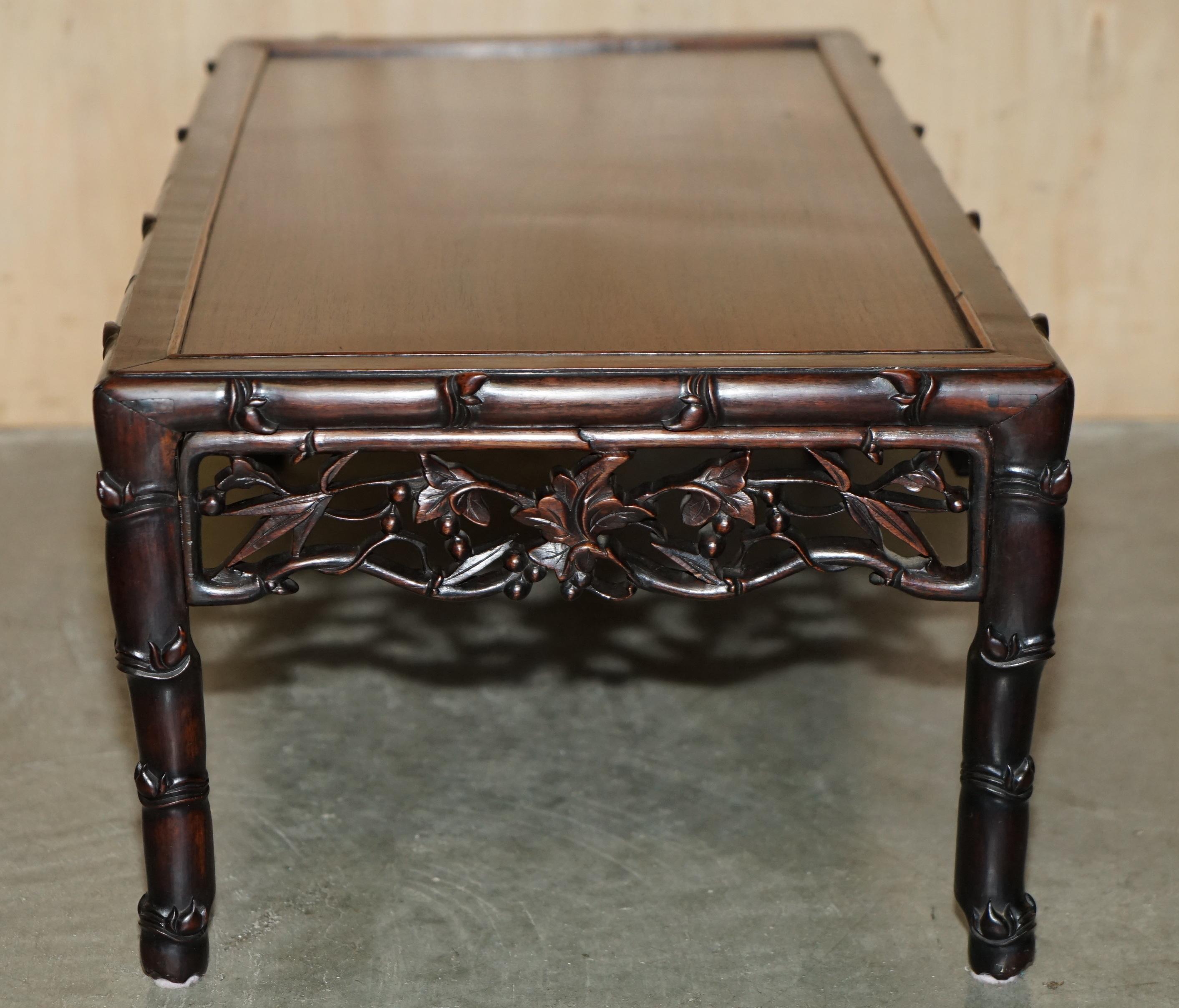 FINE ANTIQUE 19TH CENTURY ORIENTAL CHiNESE OPIUM LOW PADOUK COFFEE & TEA TABLE For Sale 6