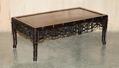 FINE ANTIQUE 19TH CENTURY ORIENTAL CHiNESE OPIUM LOW PADOUK COFFEE & TEA TABLE