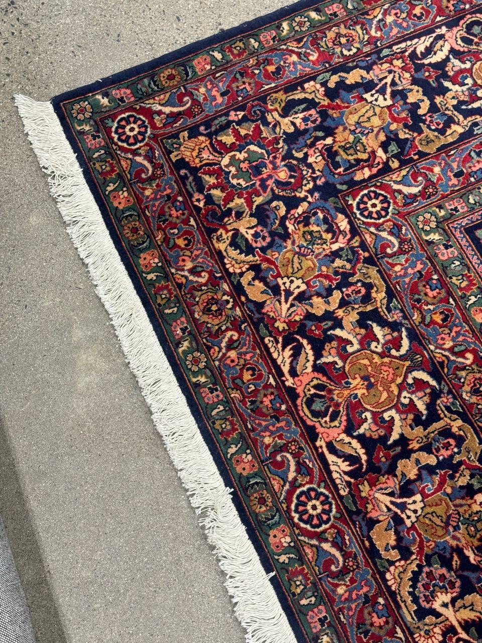 Feiner antiker persischer Kashan-Teppich aus dem 19. Jahrhundert im Angebot 2