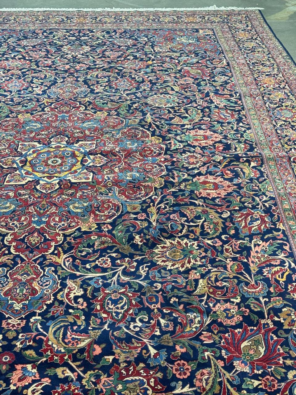 Feiner antiker persischer Kashan-Teppich aus dem 19. Jahrhundert (Persisch) im Angebot