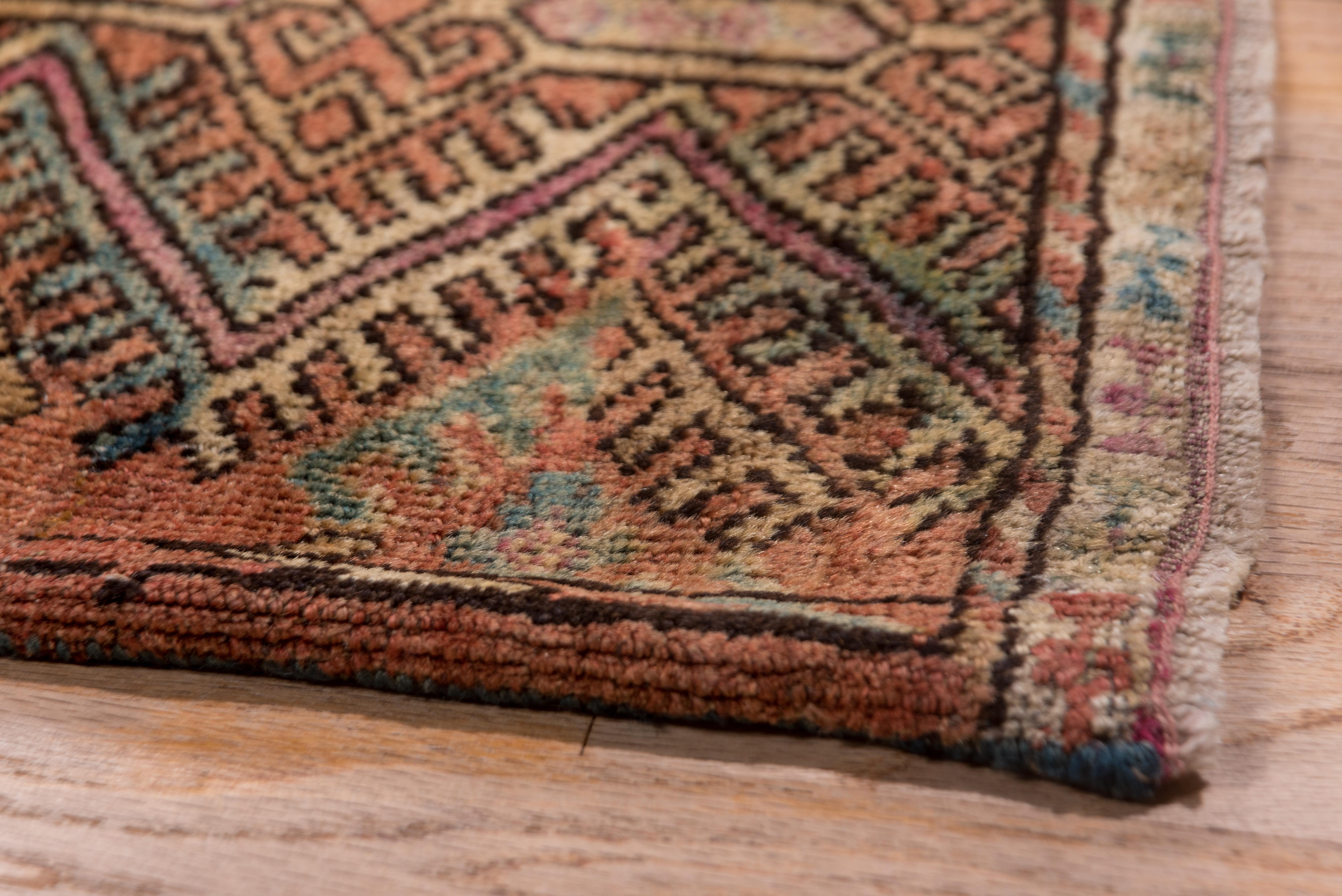 Antiker afghanischer Bokara-Teppich, rot und rostfarben, Allover-Fuß, blaue Akzente (Wolle) im Angebot