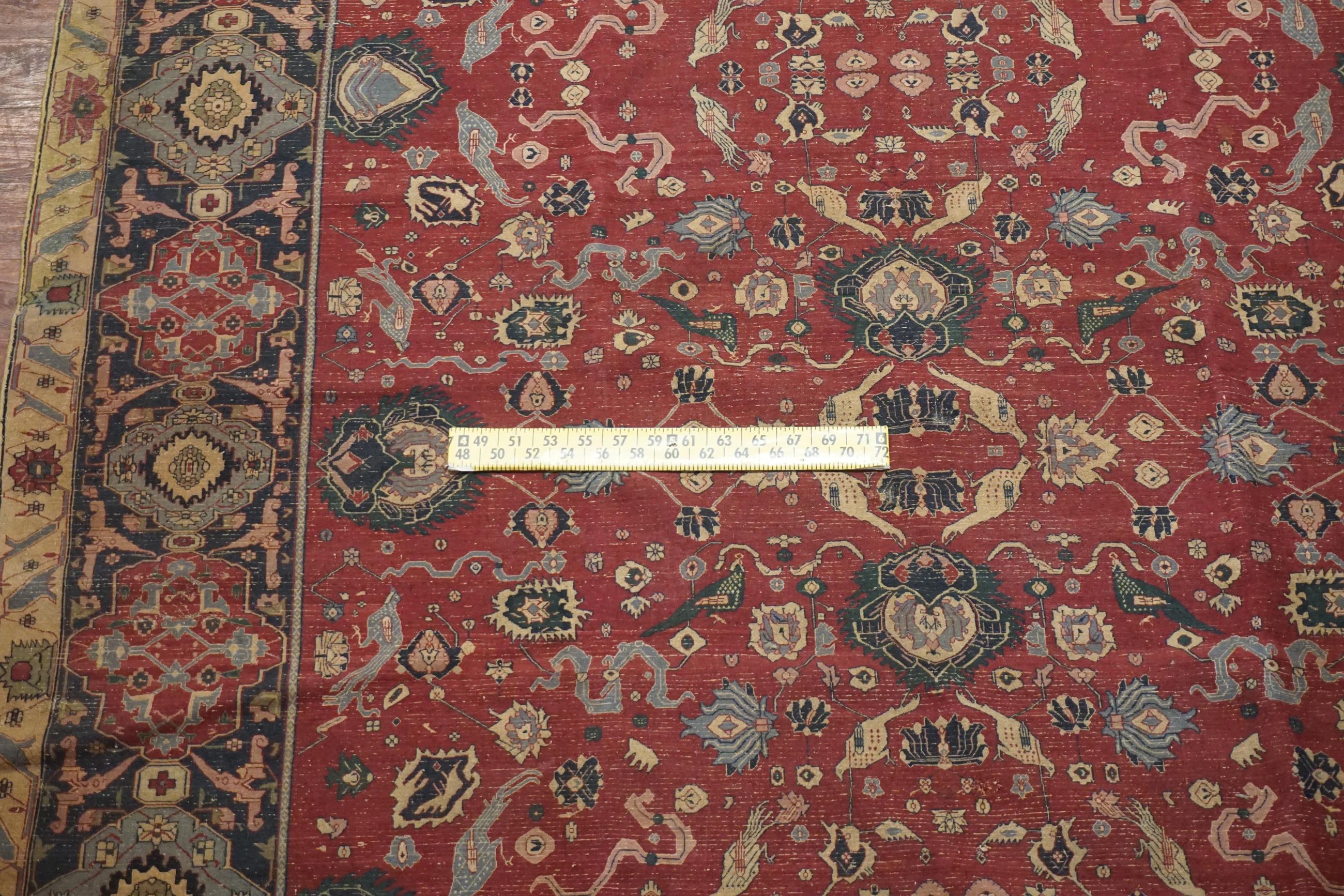 Wool Fine Antique Agra, Circa 1910 For Sale