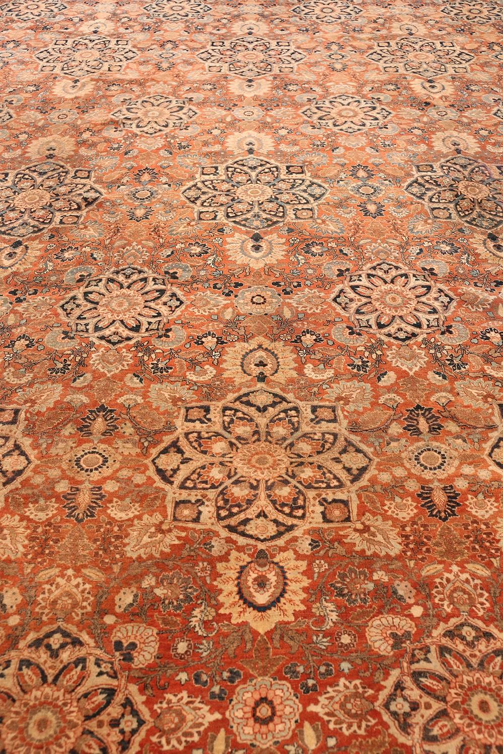 Wool Antique All Over Design Persian Tabriz Rug. 12 ft 6 in x 17 ft 10 in  For Sale
