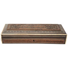 Fine Antique Anglo Indian Mughal Carved Box