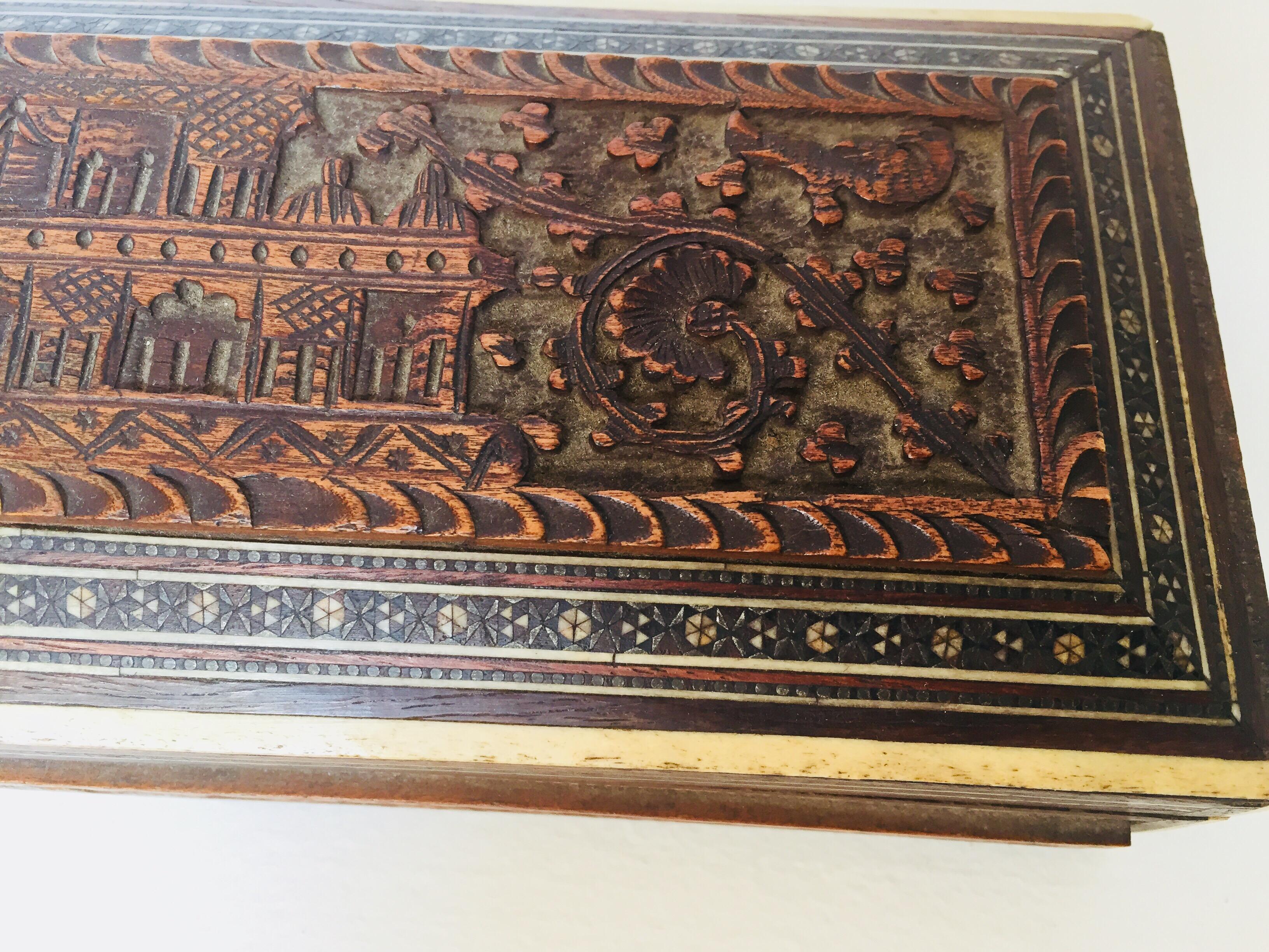 Schöne antike anglo-indische Bombay Inlay Box im Angebot 8