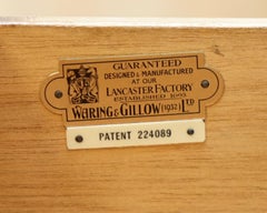 Robe de soirée FINE ANTIQUE ART DECO WARING & GILLOW 1932 STAMPED BURR WALNUT