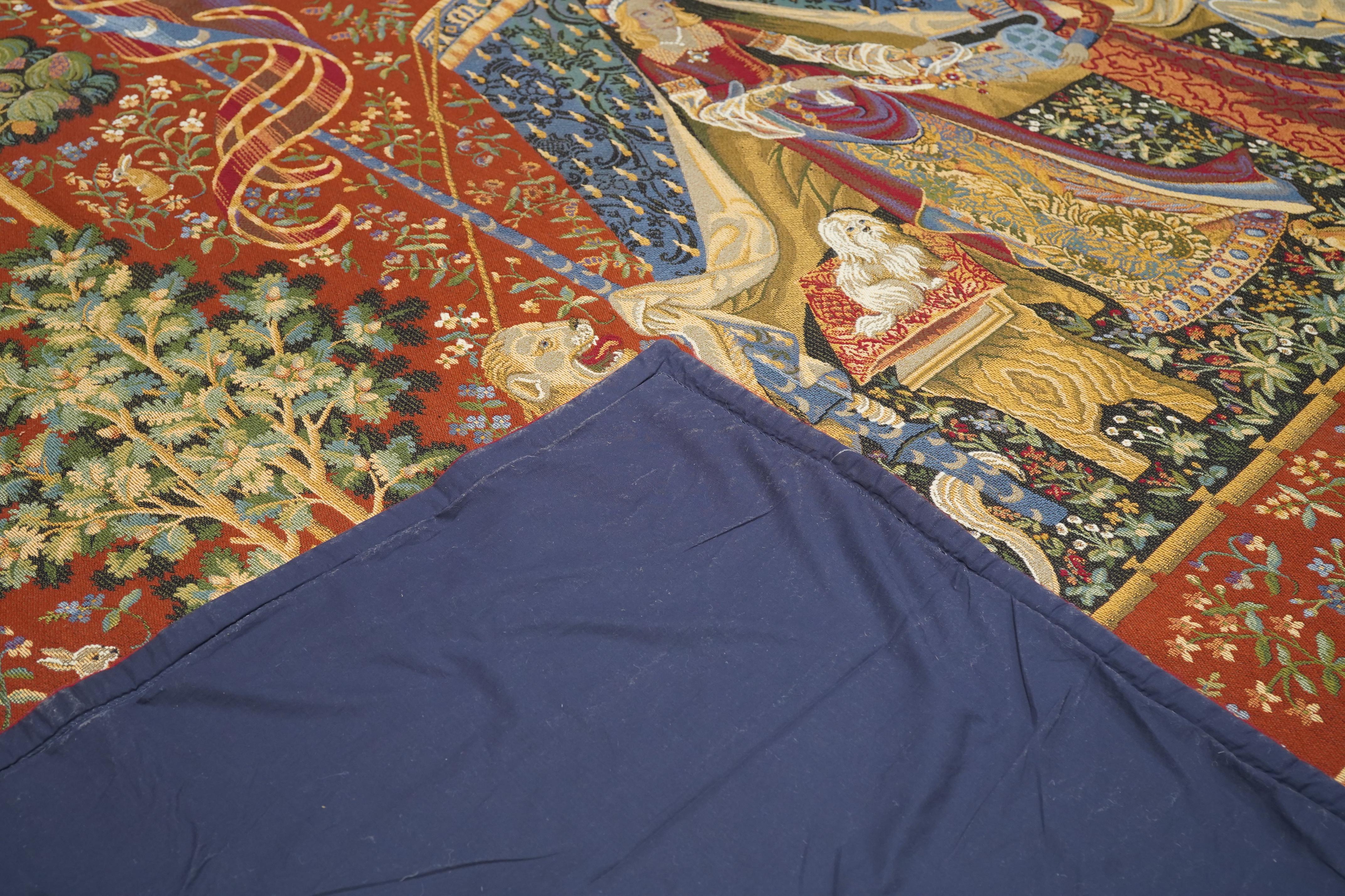 Arazzo antico Belgio Chinoiserie Design 8'9