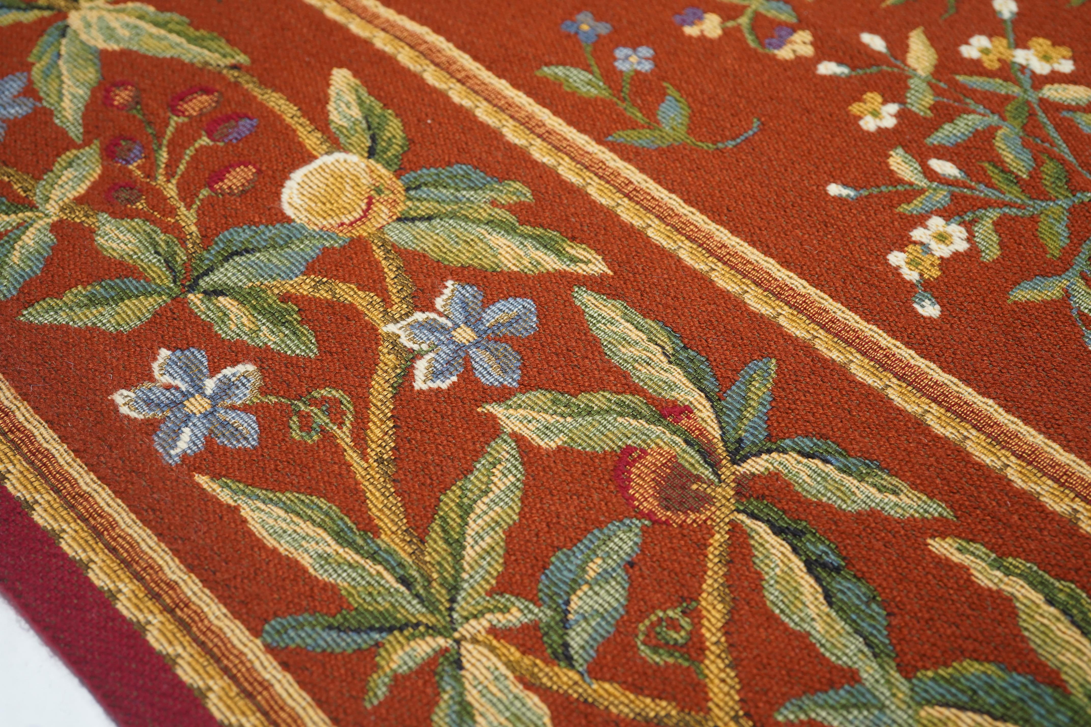Belga Arazzo antico Belgio Chinoiserie Design 8'9