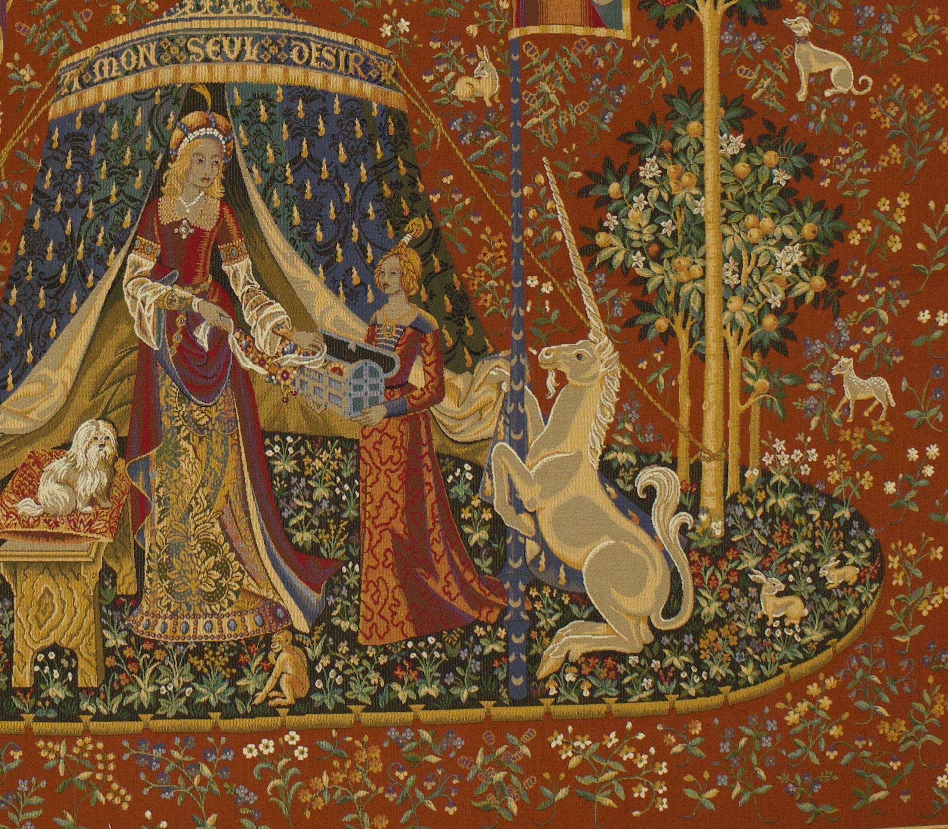 Lana Arazzo antico Belgio Chinoiserie Design 8'9