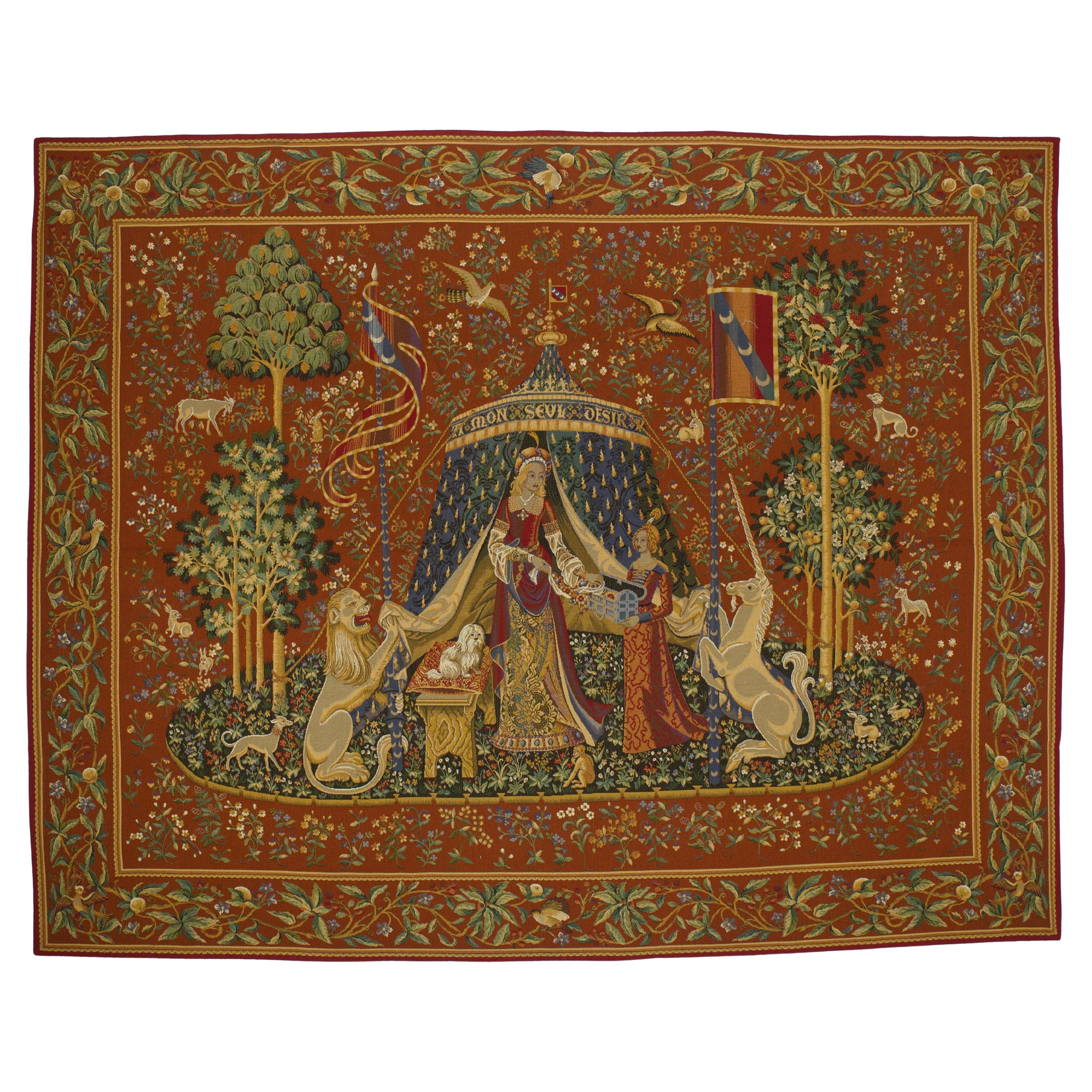 Tapisserie Antique Belgique Chinoiserie Design 8'9" x 11'0"