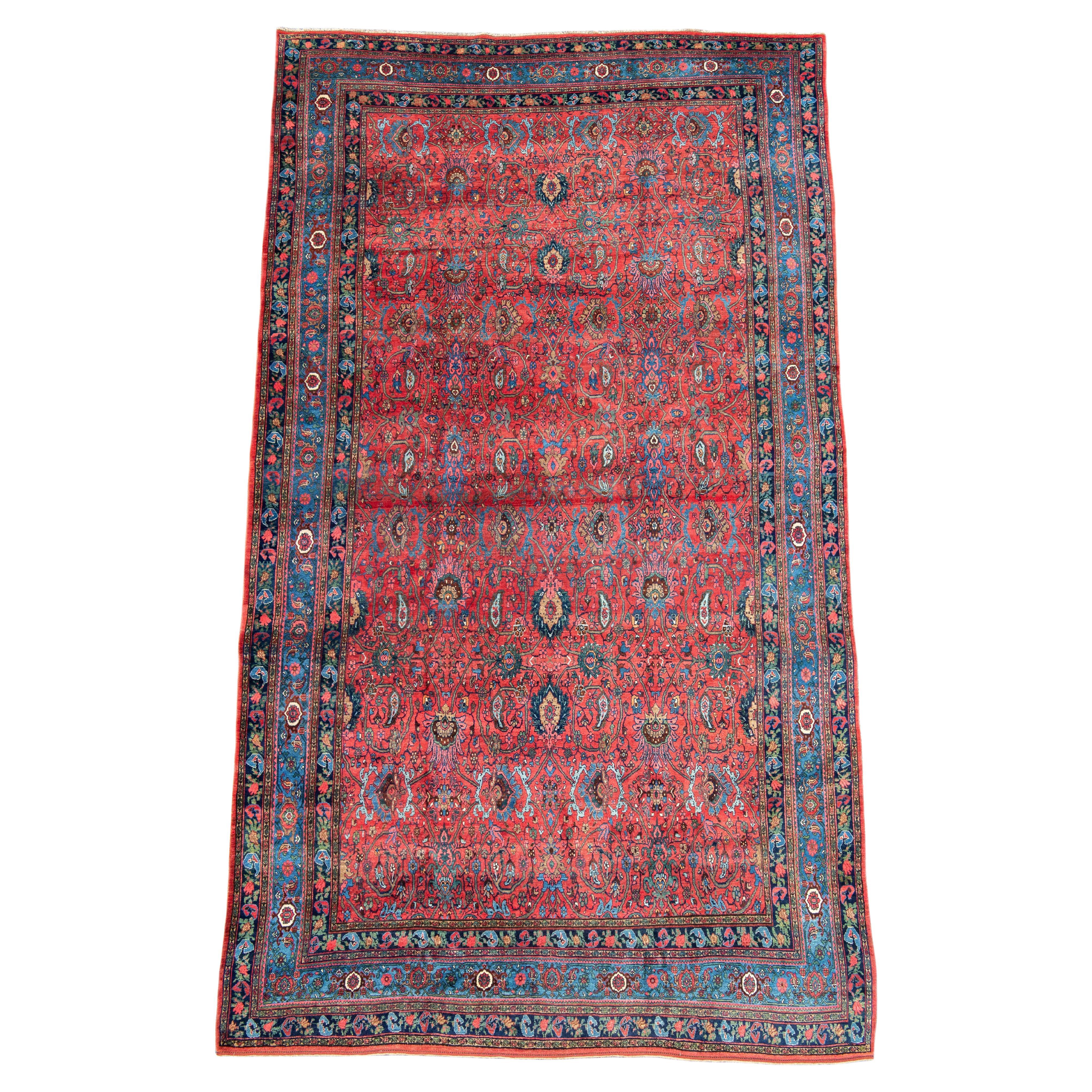 Tappeto Bidjar antico di Persia, formato oversize, 1900 ca. in vendita