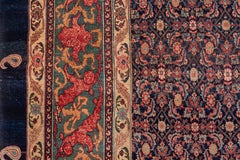 Fine Antique Bidjar Carpet with Incredible Colors and Details, Unusual Border