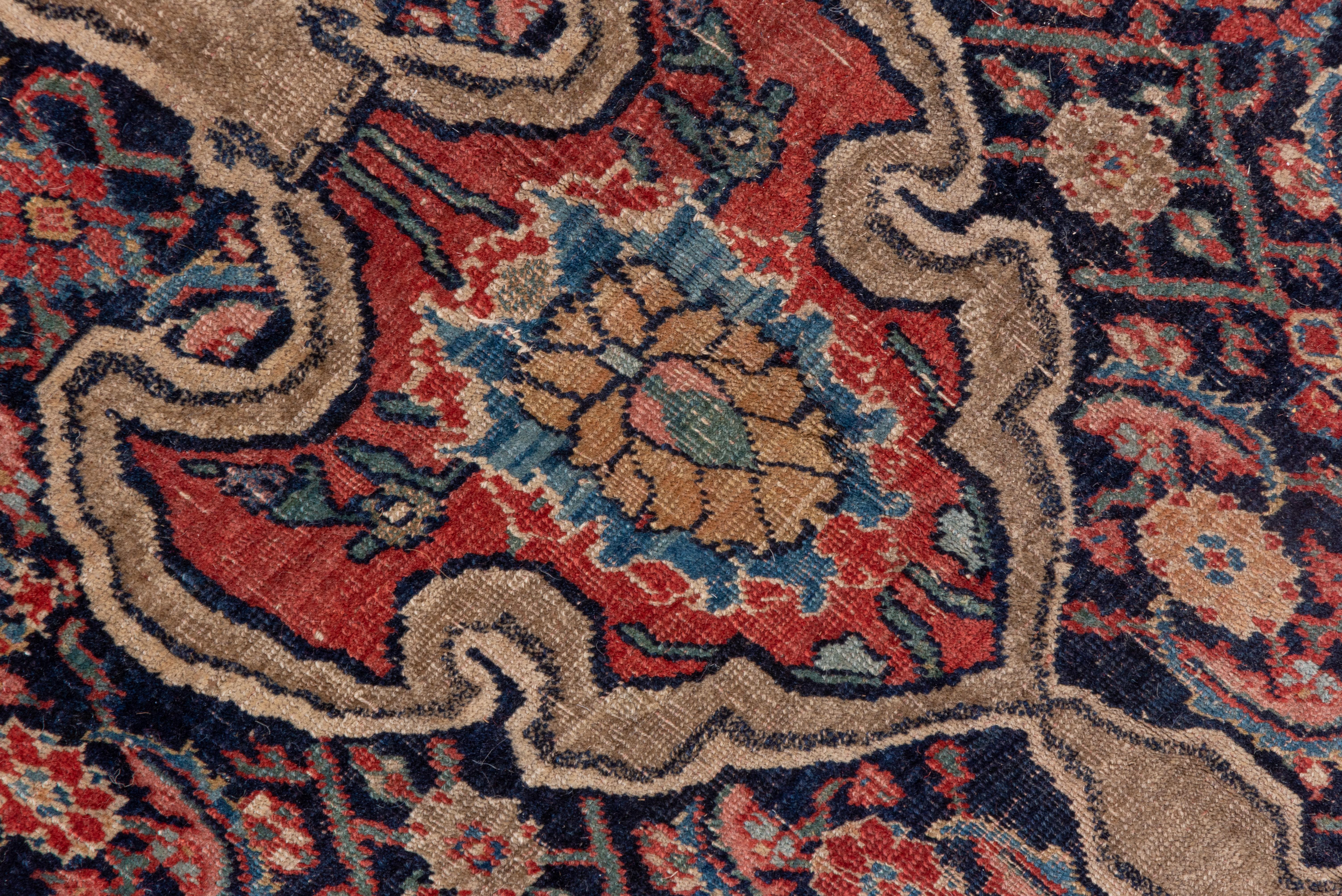 Late 19th Century Fine Antique Bidjar Carpet with Incredible Colors and Details, Unusual Border For Sale