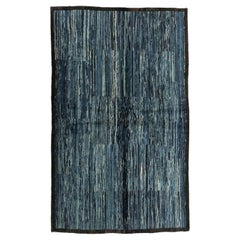 Fine Antique Blue Chinese Rug with Abstract Pattern