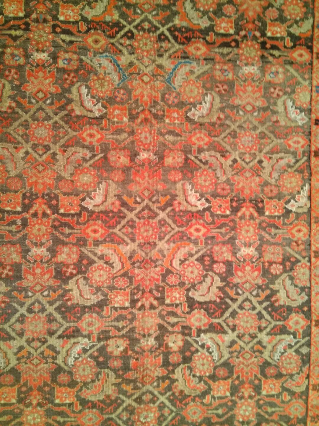Tabriz Fine Antique Blue Ground Qarabagh Kelleh Rug For Sale