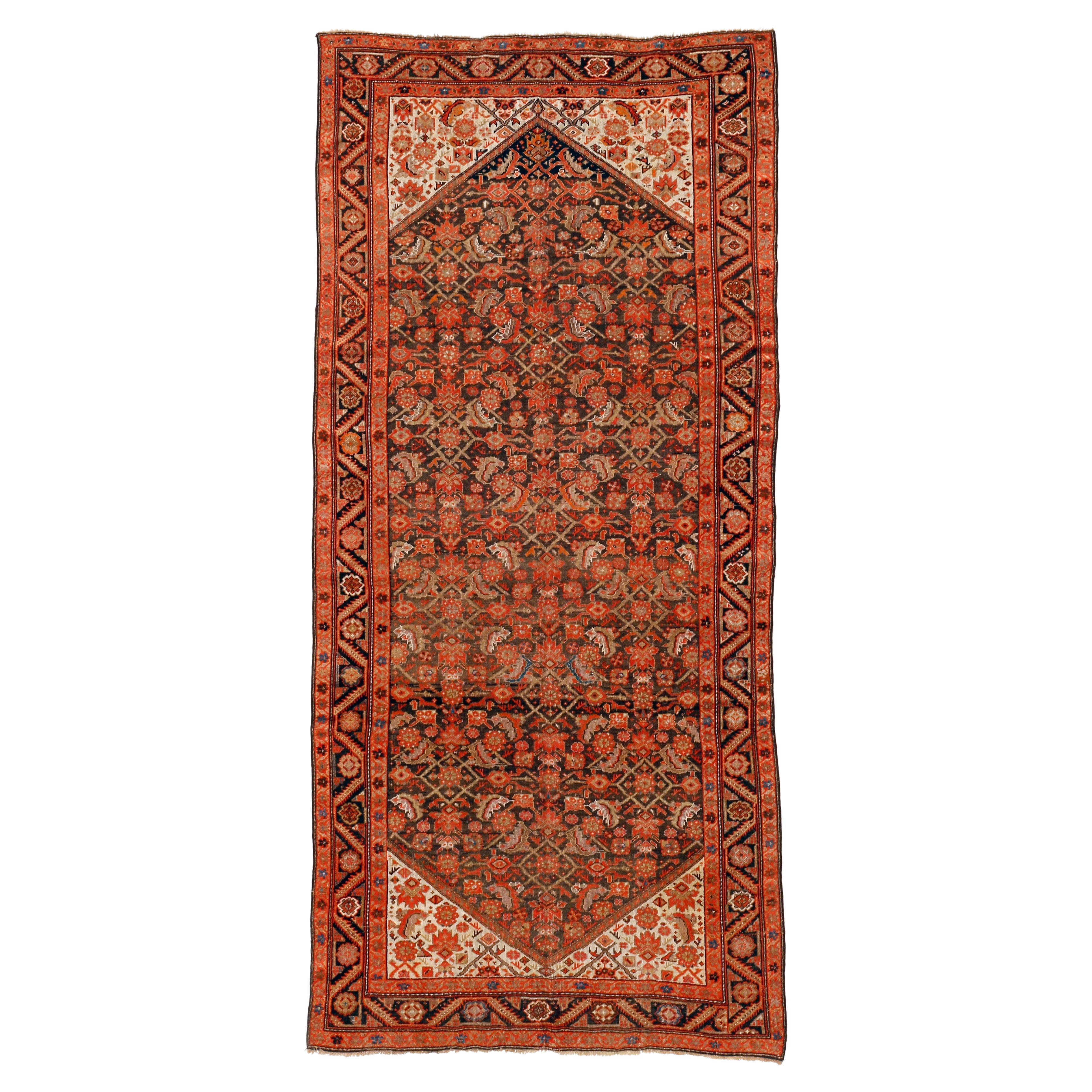 Fine Antique Blue Ground Qarabagh Kelleh Rug For Sale