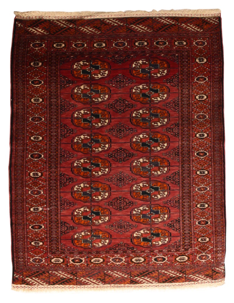 Fine Antique Bokhara Russian Rug, Hand Knotted, circa 1910 For Sale at