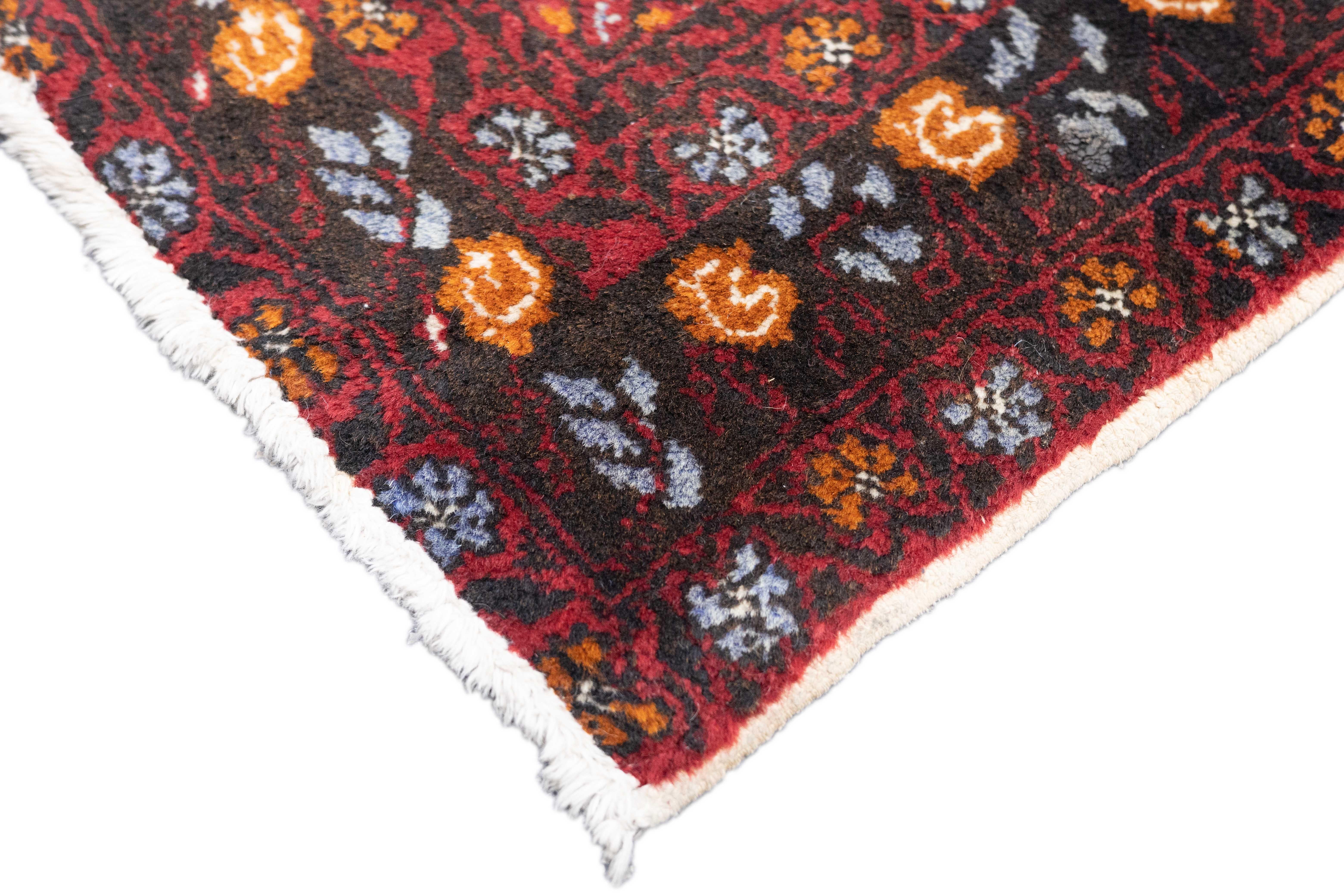 Hand-Knotted Fine Antique Bokhara Wool Rug 1'9'' x 2'5'' For Sale