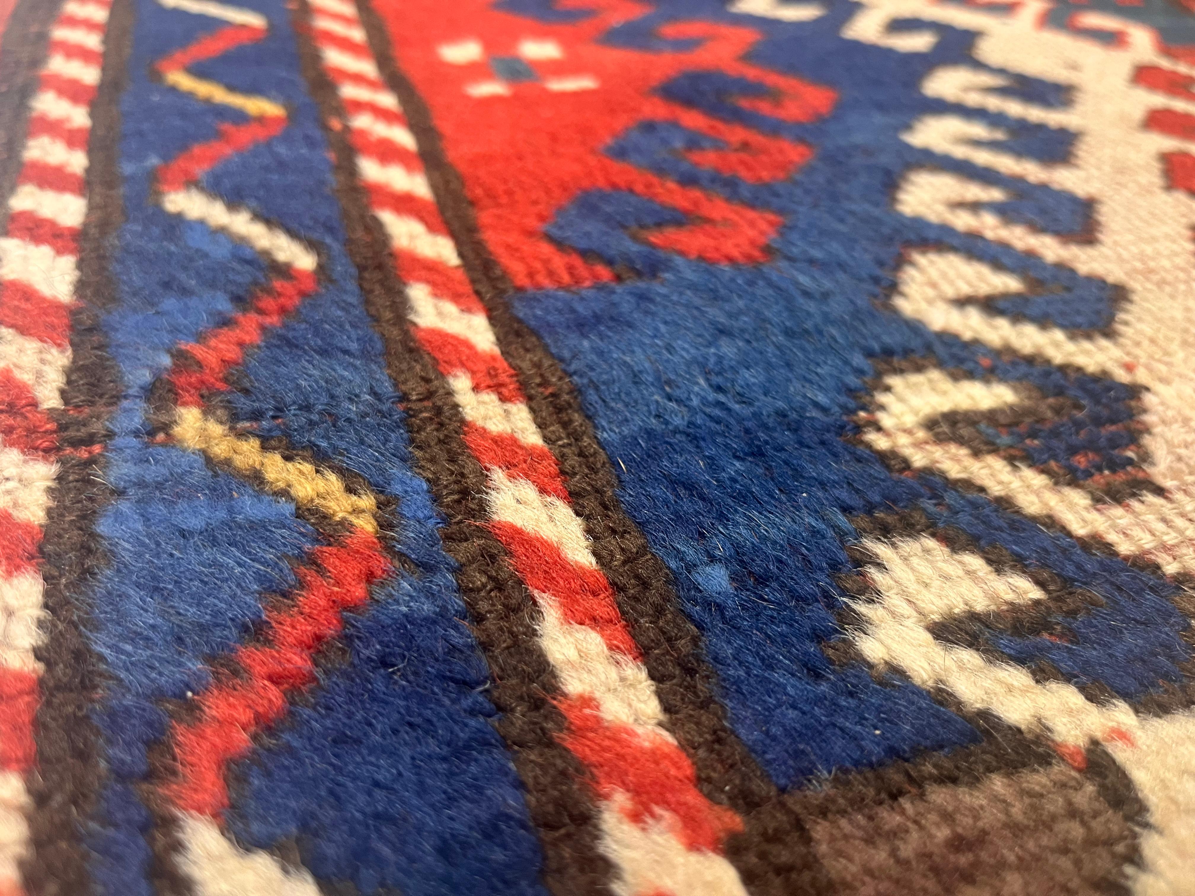 Fine Antique Borchelou Kazak Rug 5'6