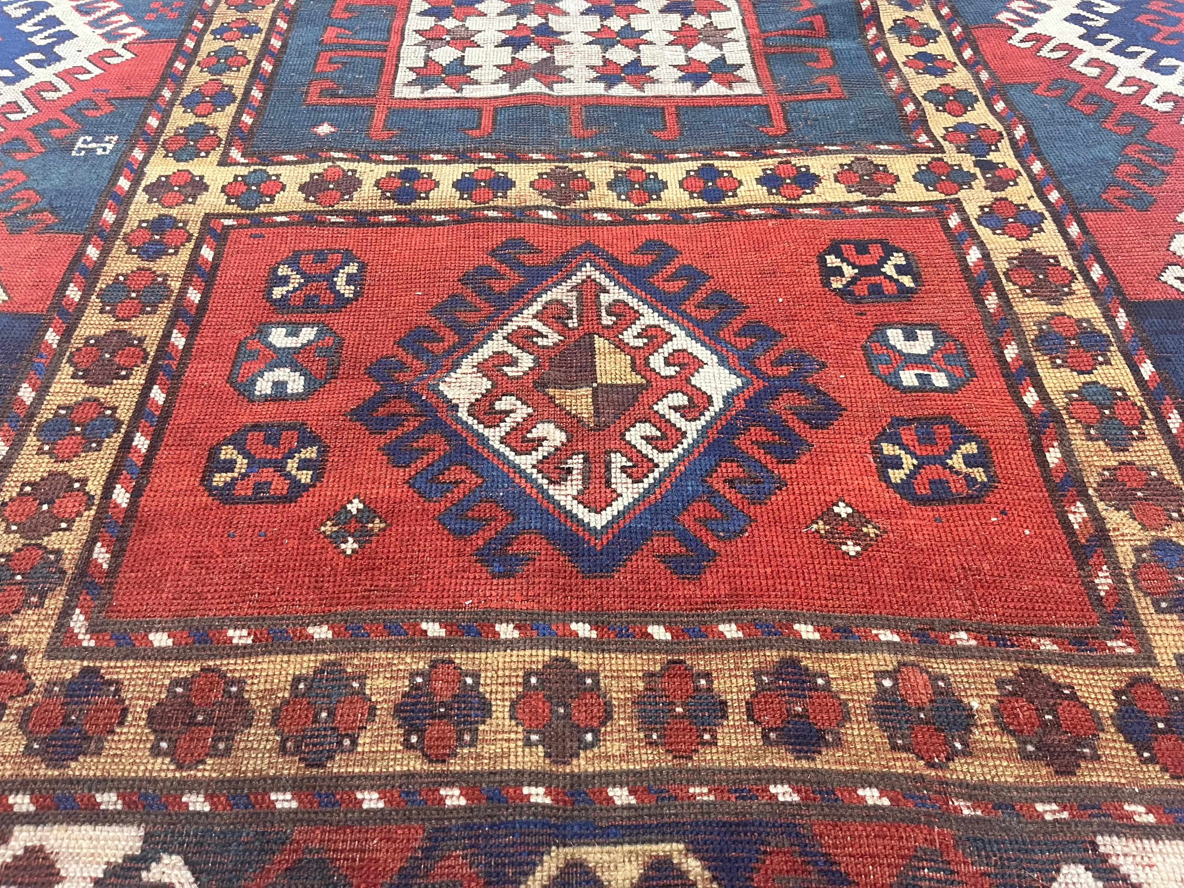 Wool Fine Antique Borchelou Kazak Rug 5'6