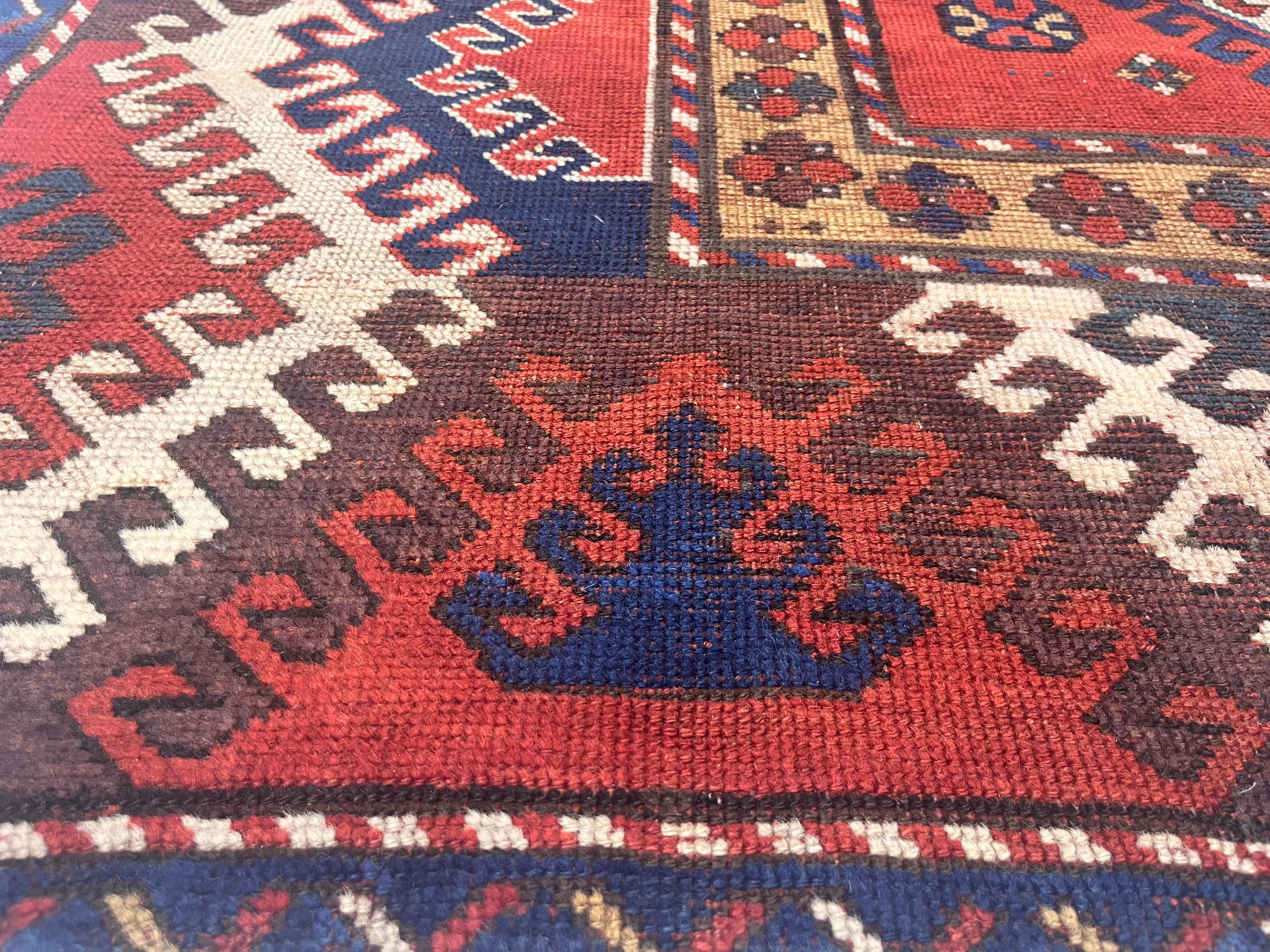Fine Antique Borchelou Kazak Rug 5'6