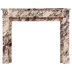 Fine Antique Breche Violette Marble Fireplace