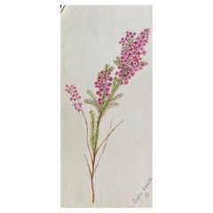Feines antikes britisches botanisches Aquarell, circa 1900er Jahre
