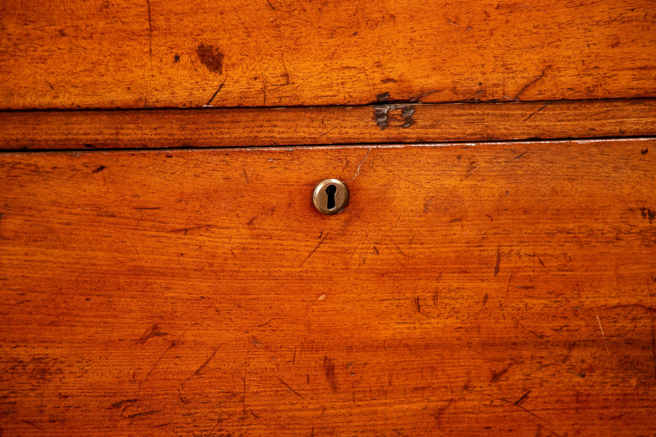 Fine Antique British Mahogany Campaign Style Server Chest For Sale 8