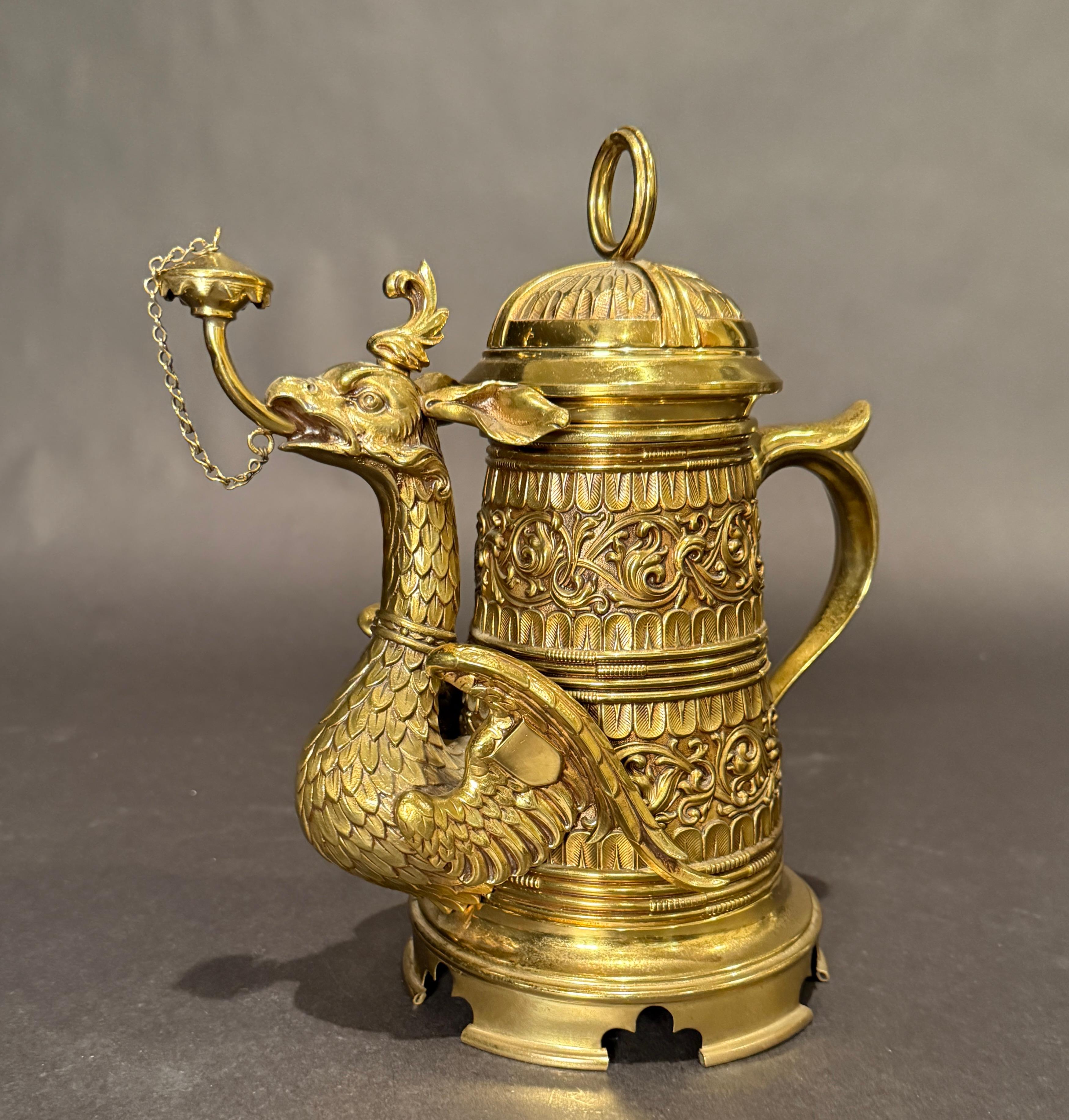Fine lampe ancienne porte-cigares/ampoule en forme de dragon en bronze Bon état - En vente à Norwood, NJ