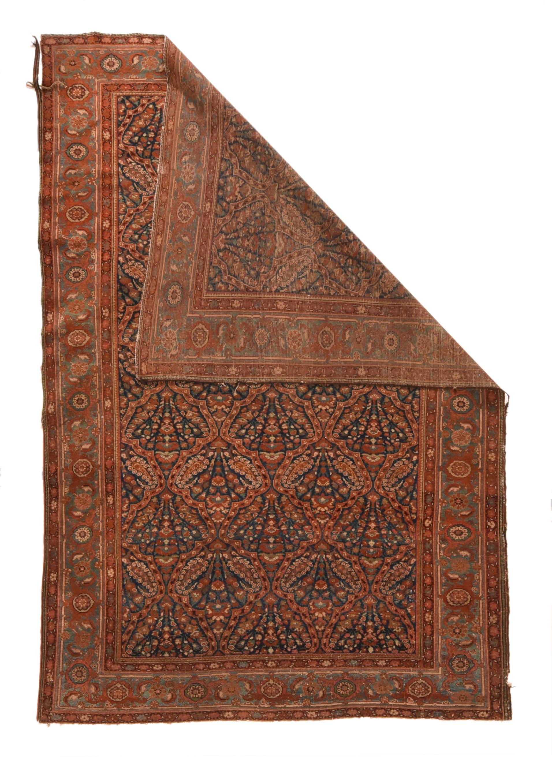 Hand-Knotted Antique Persian Malayer For Sale