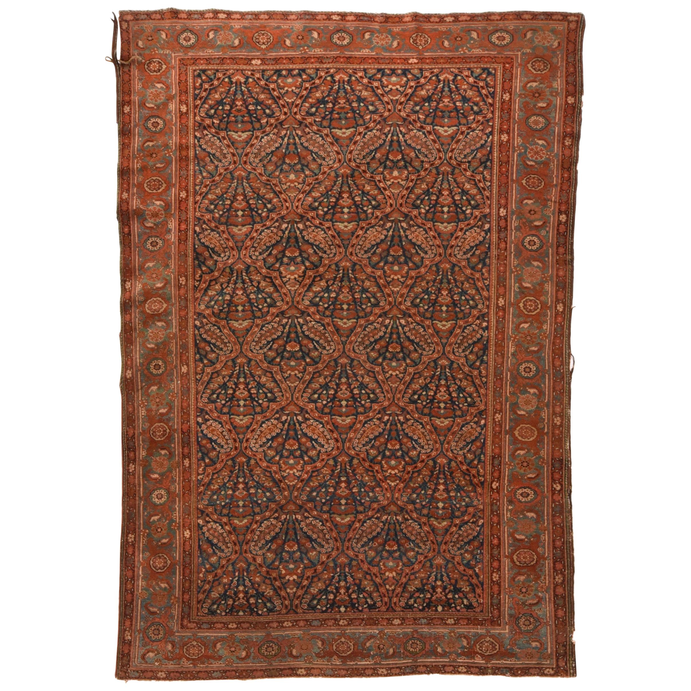 Malayer persa antiguo 4'4" x 6'6"