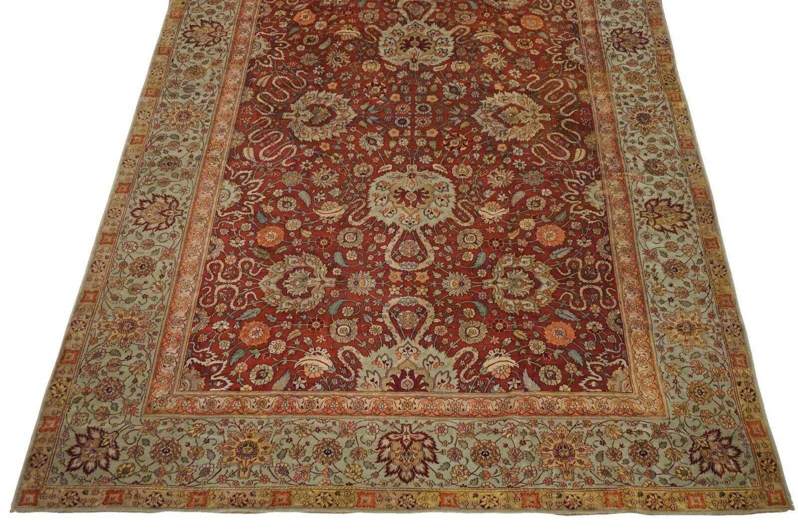 Indiano Tappeto Agra antico di Borgogna, circa 1890 in vendita