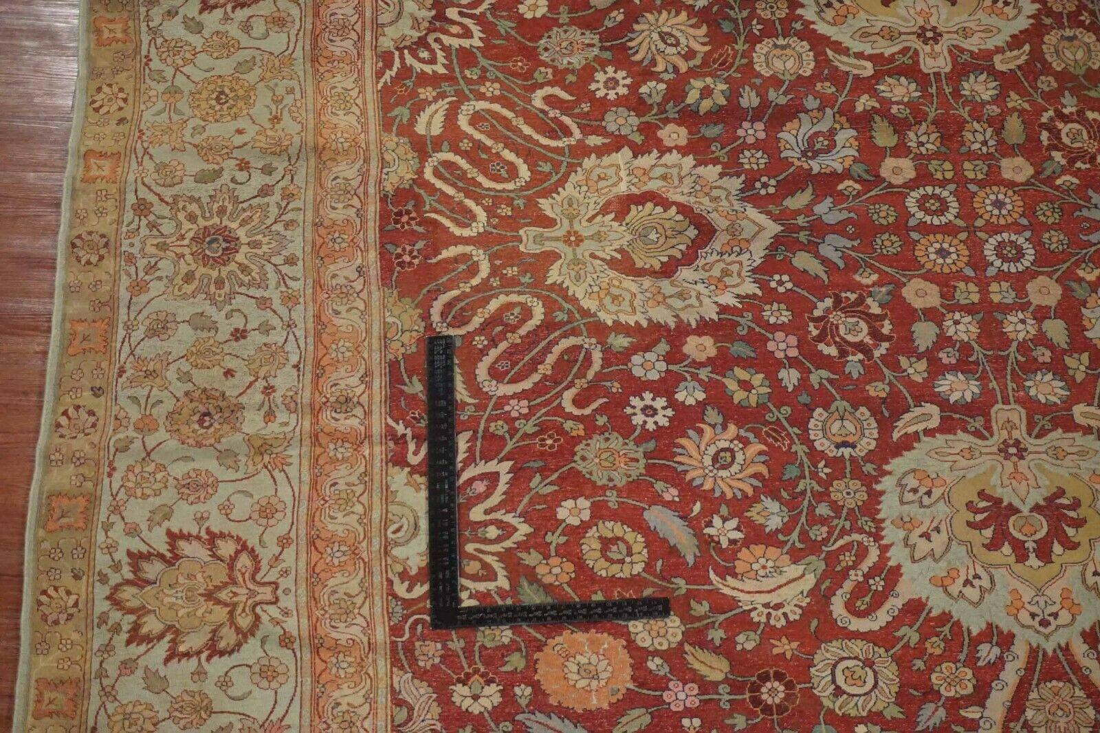 Lana Tappeto Agra antico di Borgogna, circa 1890 in vendita