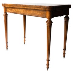 Fine Antique Burr Walnut Card Table Attributed To Gillows, 19th Century