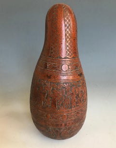 Fine Antique Carved Calabash Indo Portuguese Decorative Art Interior Design