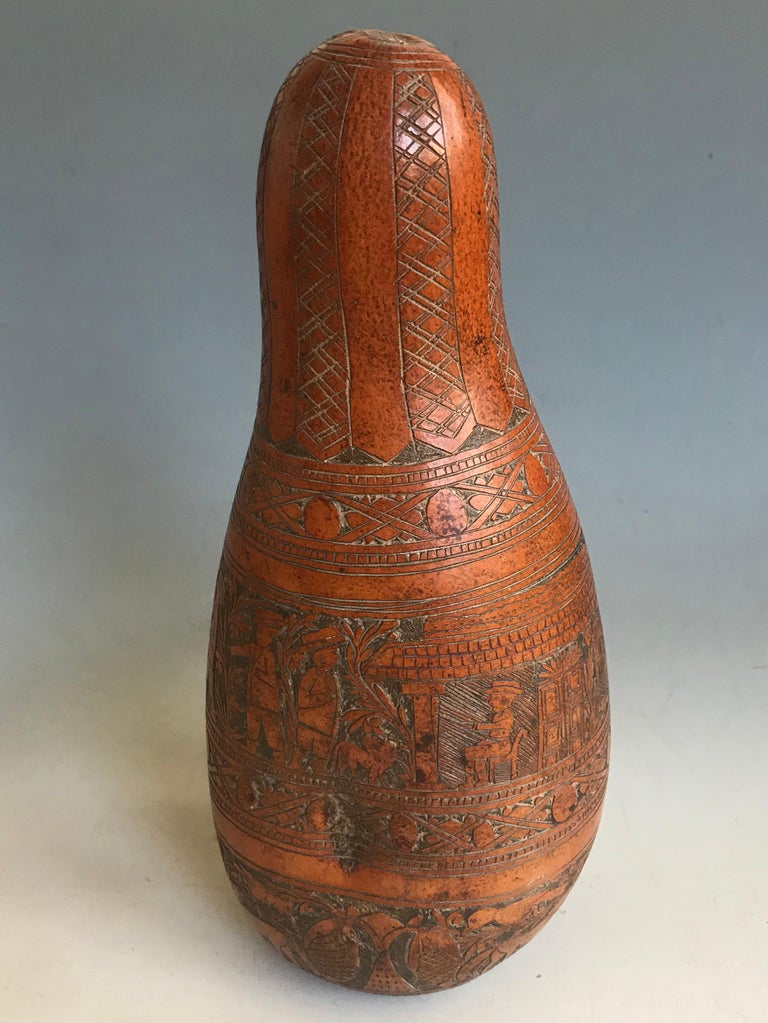 Fine Antique Carved Calabash Indo Portuguese Decorative Art Interior ...