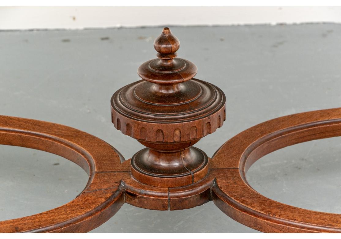 19th Century Fine Antique Carved Walnut Marble Top Table For Sale
