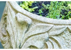 Fine Antique Cast Stone Footed Garden Planter