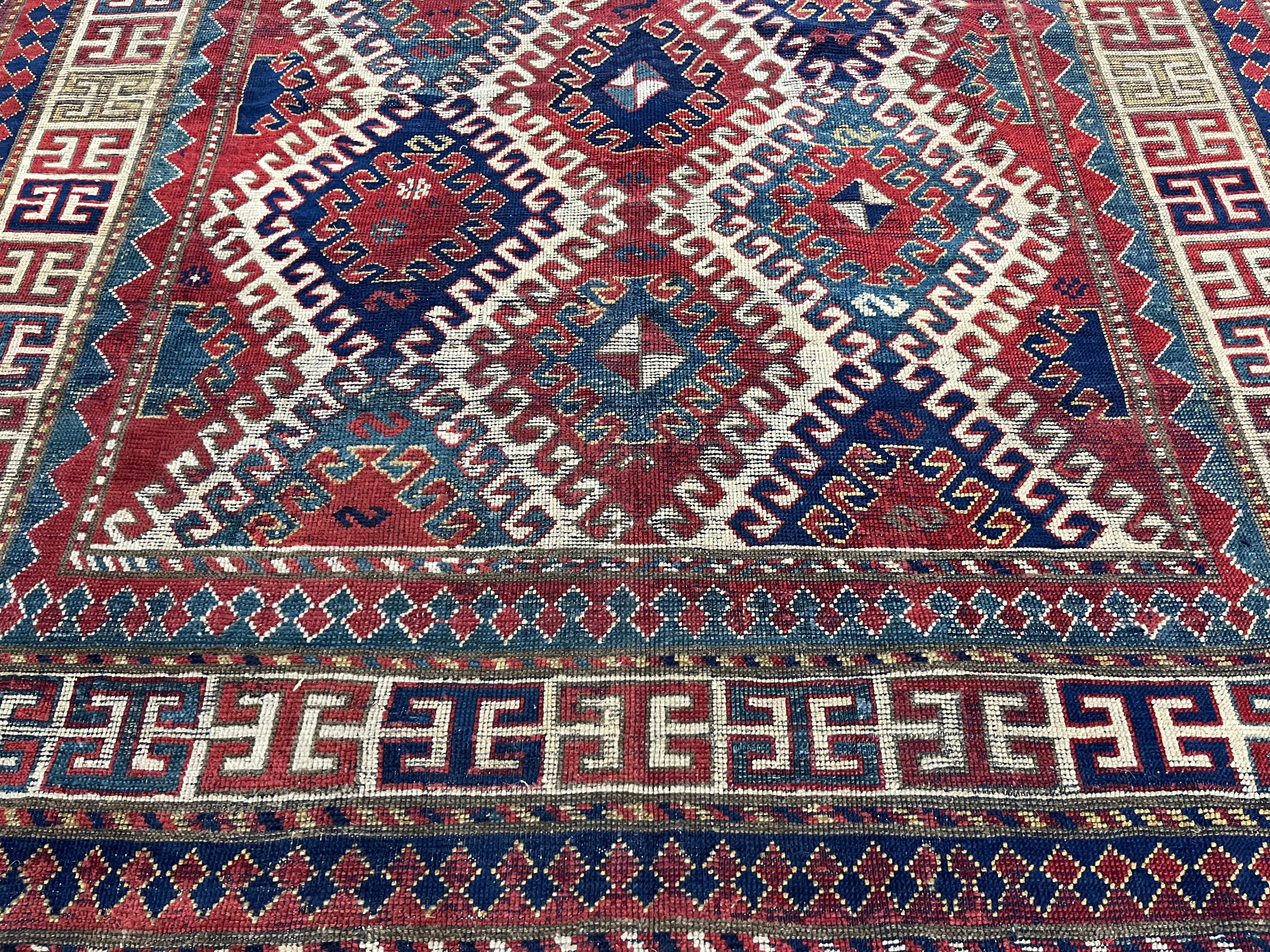 Fine Antique Caucasian Borchelou Kazak Rug 6’0