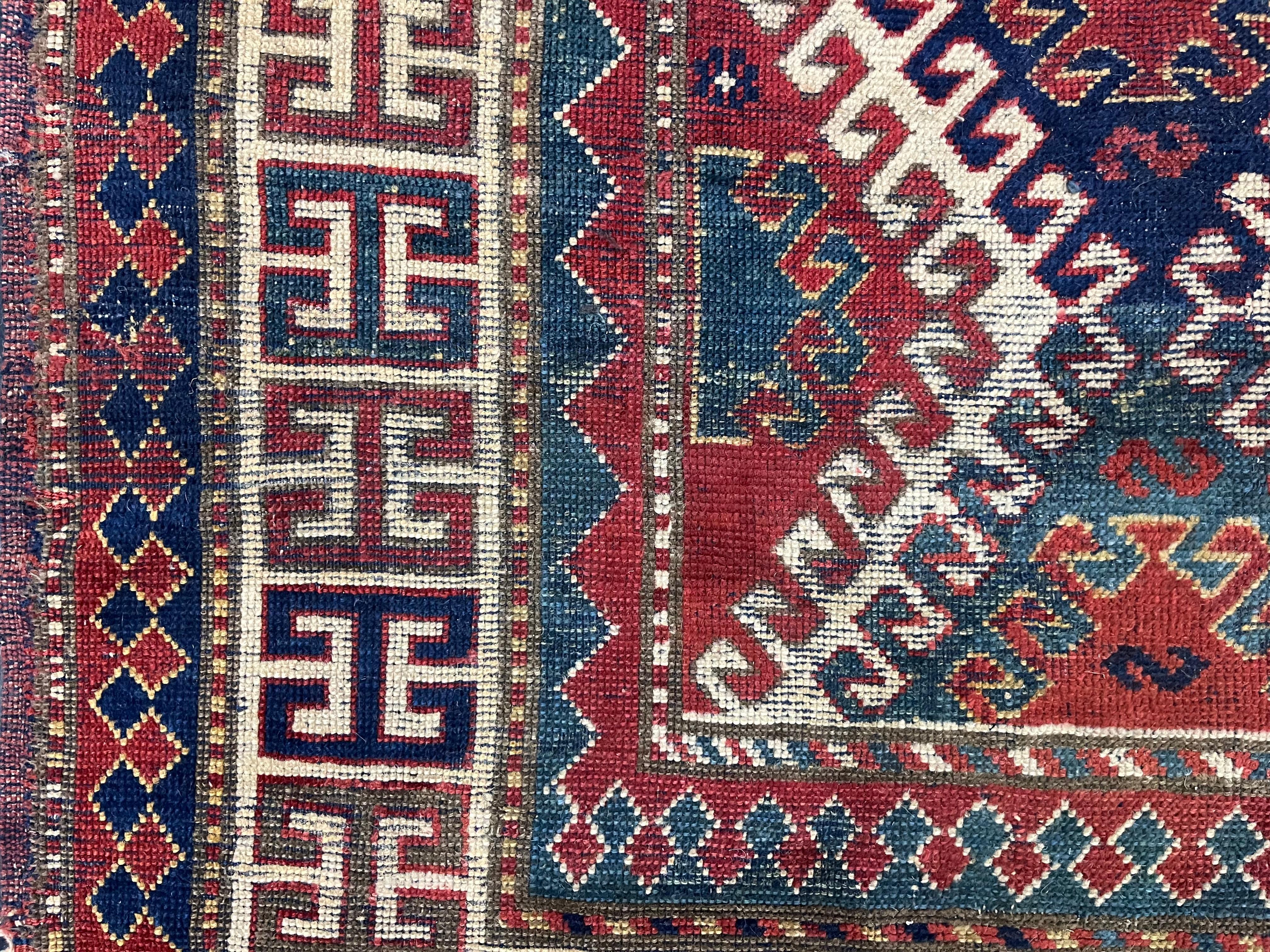 Wool Fine Antique Caucasian Borchelou Kazak Rug 6’0