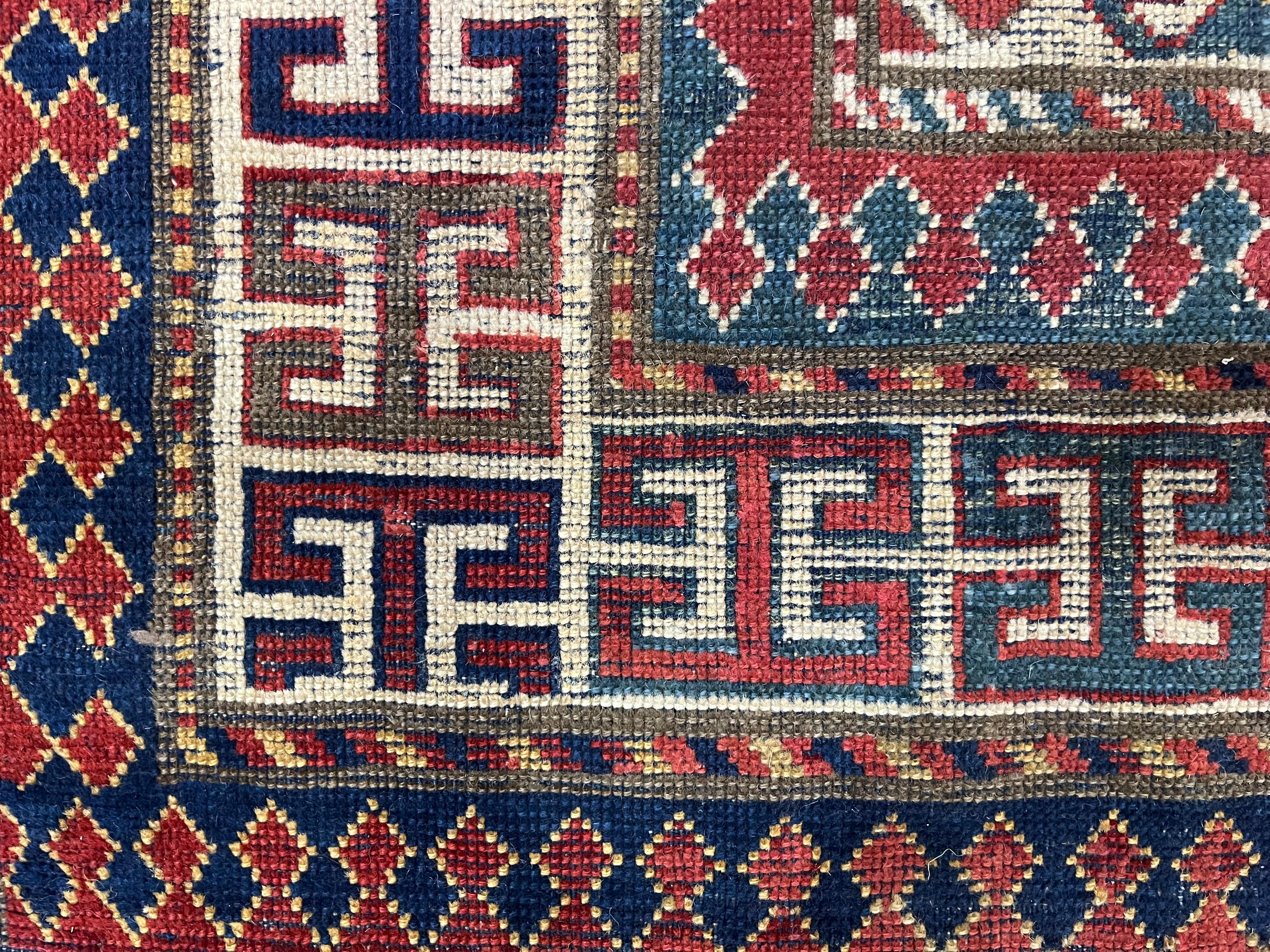 Fine Antique Caucasian Borchelou Kazak Rug 6’0